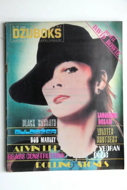 David Bowie Unique Cover+Poster 1976 Rolling Stones Black Sabbath Exyu Magazine