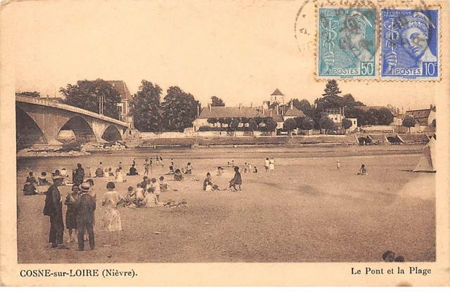 58.AM18756.Cosne.Le pont et la plage