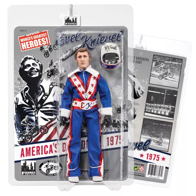 Evel Knievel 8 Inch Action Figures Series 1 Re-Issue: Blue Jumpsuit