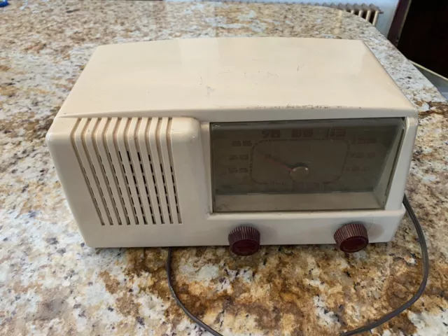 Vintage GE Art Deco Radio 1940's General Electric 401 Tested Powers On