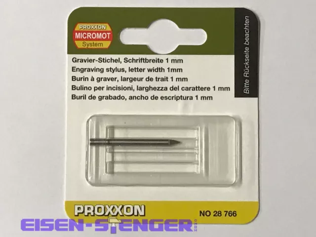 PROXXON 28766 Vollhartmetall-Stichel für Graviereinrichtung GE 20