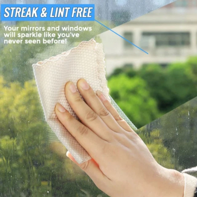 Reusable NanoScale Streak-Free Miracle Cleaning Cloths Home Kitchen Rag AU