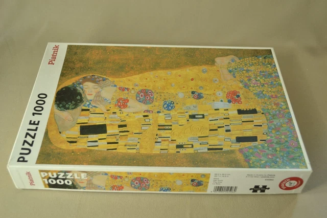 Piatnik 1000 Piece Puzzle 545962 "The Kiss" Romantic Yellow Puzzle Number 545962