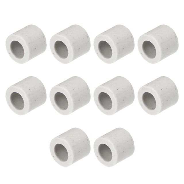 8mm diam. Ceramica tubo isolamento foro singolo isolatore porcellana tubo 10 pz
