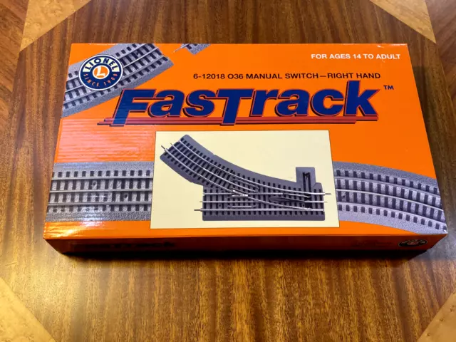 Lionel Trains Fastrack 6-12018 Manual O-36 Right Hand Switch Track O Gauge Turn