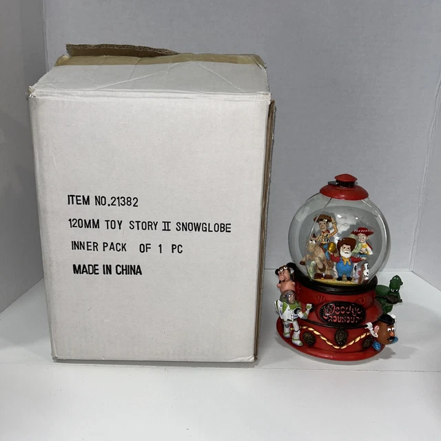 TOY STORY SNOW Globe Music Box Rare Andy's Toy Box Disney Snowdome 1995