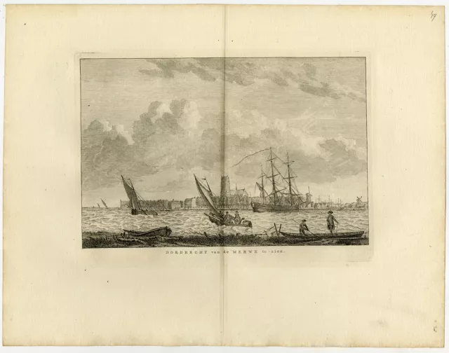 Antique Print-DORDRECHT-MERWEDE-GROTE KERK-ZUID HOLLAND-Bulthuis-Bendorp-1786