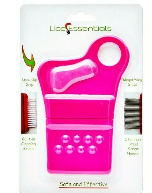 Lice Treatment Comb - Stainless Steel with Grooved Teeth, for Head Lice 3 Pack