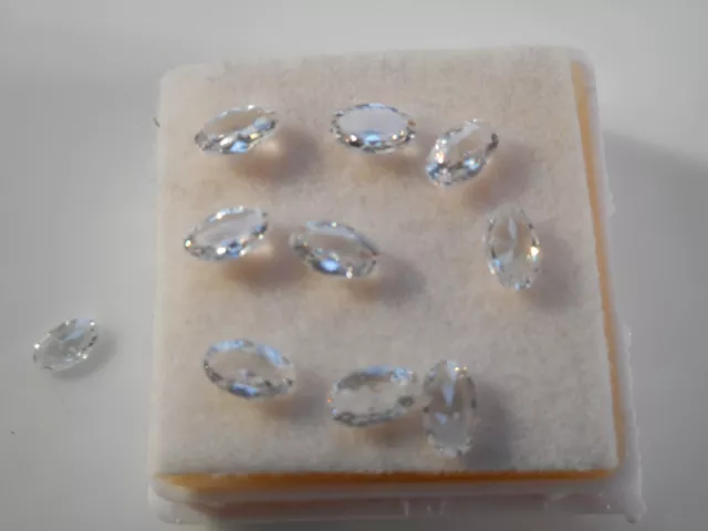 5x3mm Oval Cubic Zirconia stones, for jewellery making, 2 pieces for £1.