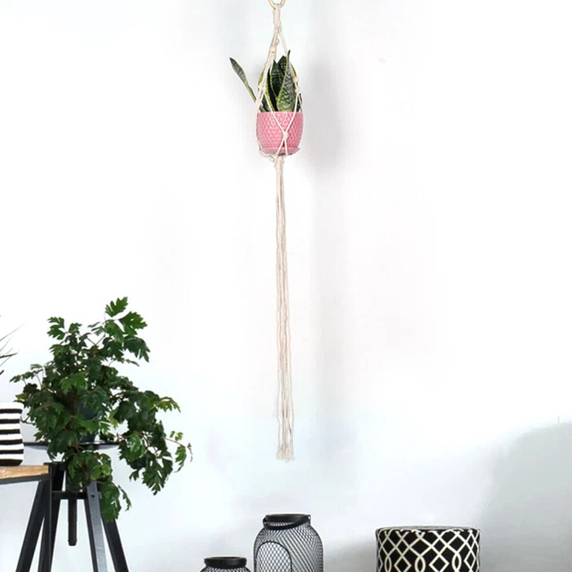 Macrame Pot Holder Hanging Basket Wall Hanging Flower Pots Indoor Plants Simple