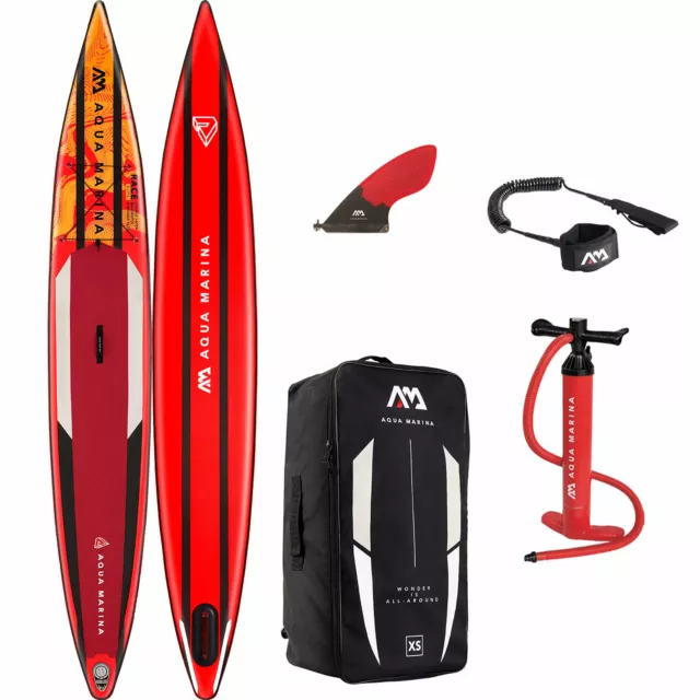 Aqua Marina Inflatable Race Elite SUP Stand Up Paddle Board Touring Red 427 cm