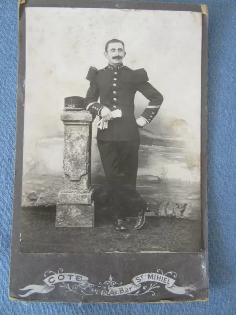 CDV FOTO Französischer SOLDAT REGIMENT 154 ROUTE DE BAR - ST. MIHIEL MEUSE WWI