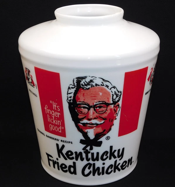 1969 KFC KENTUCKY FRIED CHICKEN Bucket Shape Milk Glass Light Lamp