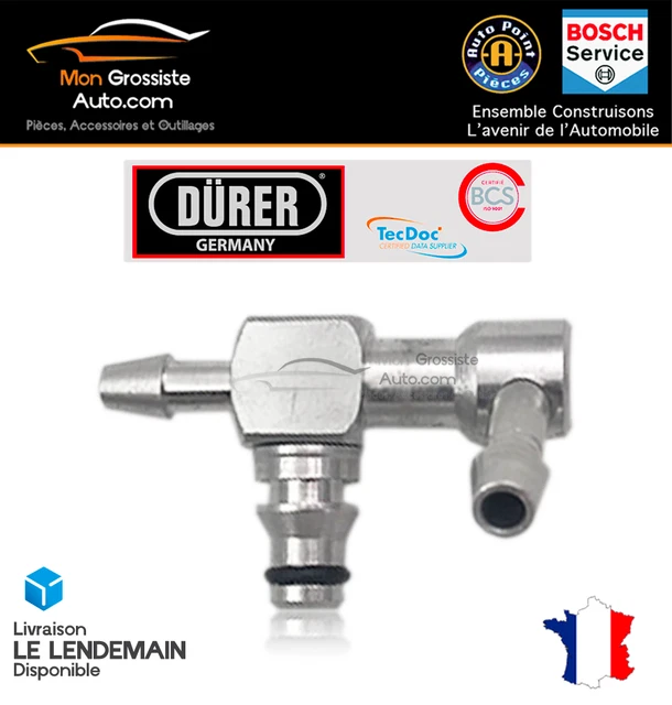 Connecteur Retour Injecteur 2 Voies PSA - Compatible Bosch - Pièce Auto Qualité Pro