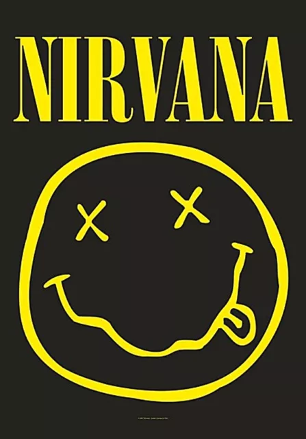 Nirvana Smiley large fabric poster / flag   1100mm x 750mm (hr)