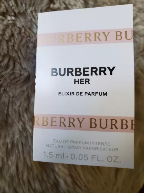 New BURBERRY HER EAU DE PARFUM INTENSE ELIXIR DE PARFUM Sample Spray 1.5ml VIAL
