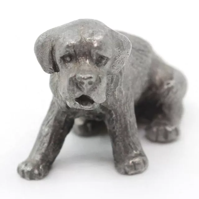 PEWTER Mastiff Dog Sitting - Rawcliffe / P Davis 1" Metal Animal Miniature