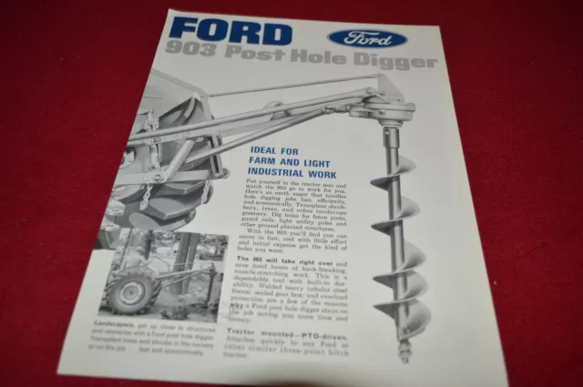 Ford Tractor 903 Post Hole Digger Dealer's Brochure LCPA3