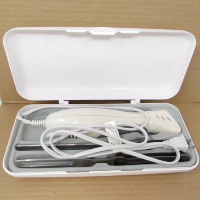 Oster Electric Knife Set Case 4 Piece Plug In Kitchen Utensils Cutting Meat Fork