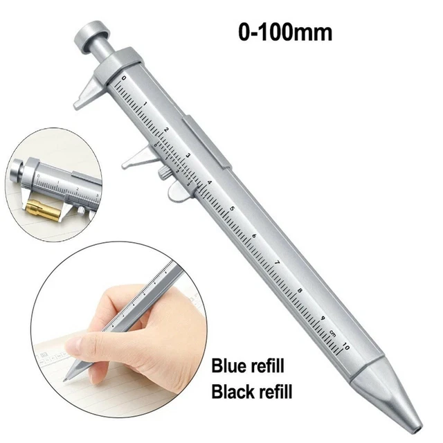 1 Pezzi 2 IN 1 Vernier Calibro Penna a Sfera Penna Funzione 0.5mm Gel Penna