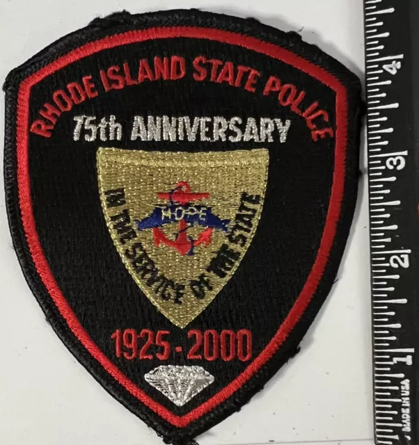 Rhode Island State Police 75th Anniversary Patch 1925-2000