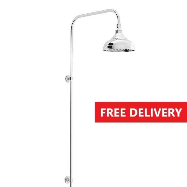 HERITAGE STC03 Traditional Chrome Fixed Riser Shower Kit - FREE POST & VAT INC