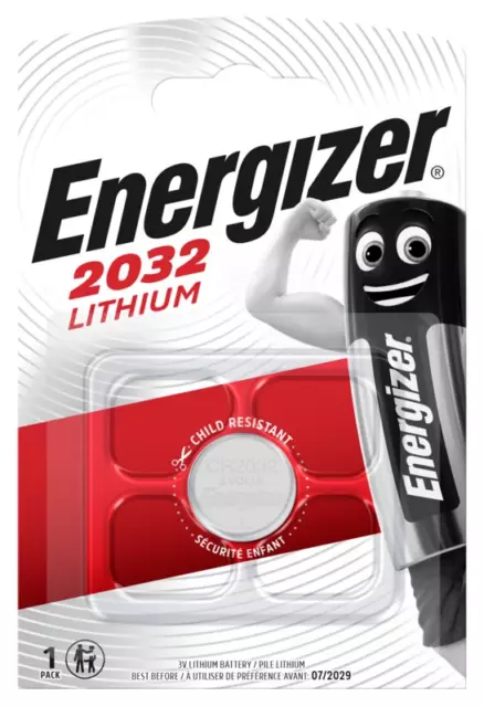 [1 Pack] Energizer CR2032 3V Lithium Coin Cell Battery ECR2032 BBD: 07/2031