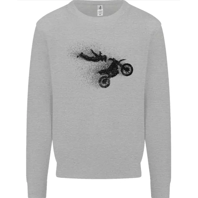 Abstract Motocross Rider Dirt Bike Mens Sweatshirt Jumper