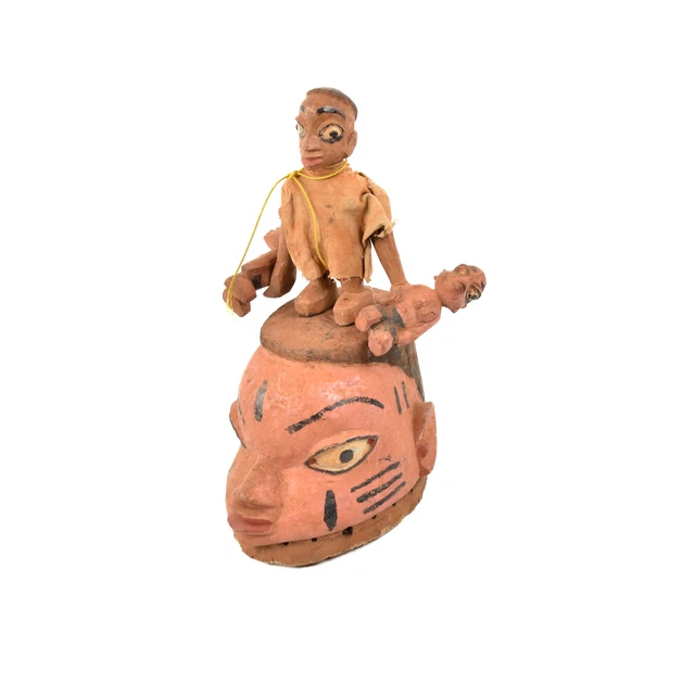 Yoruba Gelede Mask with Figures Nigeria