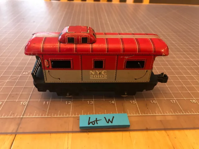 Marx O Train Tinplate New York Central 20102 Caboose EARLY KNUCKLE COUPLER Lot W