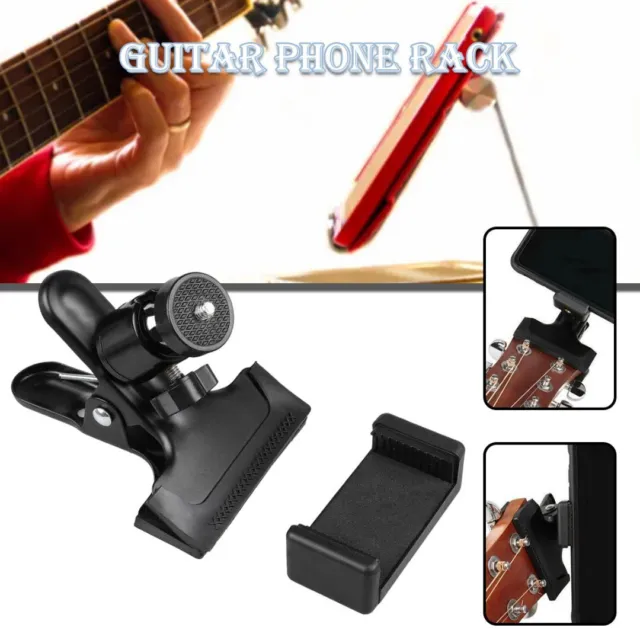 Guitar Phone Holder Smartphone 360 Rotation Headstock Cell Phone Clamp B