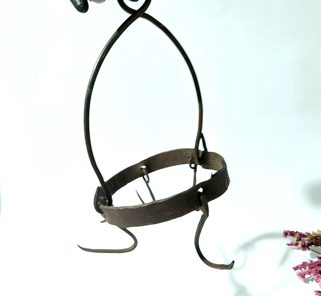 Antique Butcher Hook, Primitive 4 Heads hook Meat Hanger butcher meat hook BB