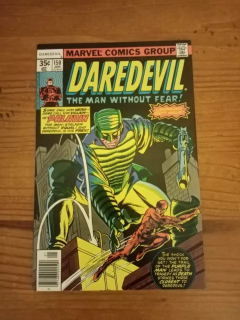 MARVEL COMICS DAREDEVIL VOL 1, #150, JAN 1978, 1st APP OF PALADIN, US 35c, NM.