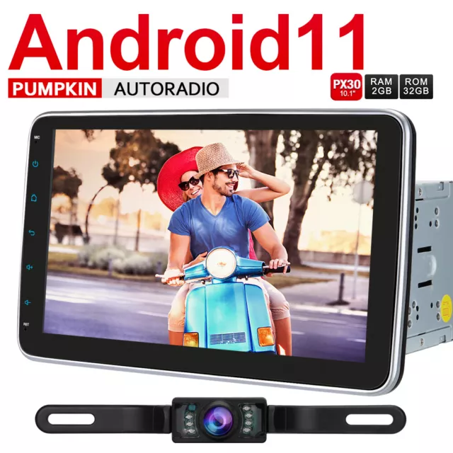 Pumpkin 10.1" Android 11 Autoradio 2 DIN GPS Navi Bluetooth DAB+ USB WiFi+Kamera