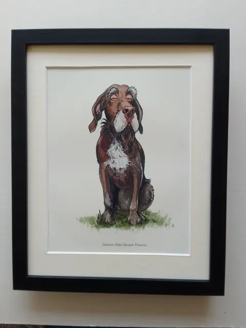 Bryn Parry Dog print 'German Wire-Haired Pointer' FRAMED