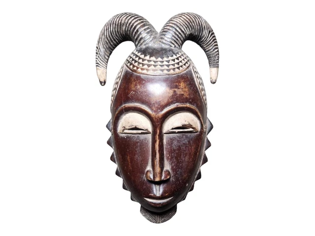 African Tribal Mask Baule Mask African Wooden Mask Carving