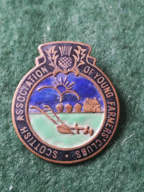 Old Lapel Badge, Scottish Association Of Young Farmers Clubs.