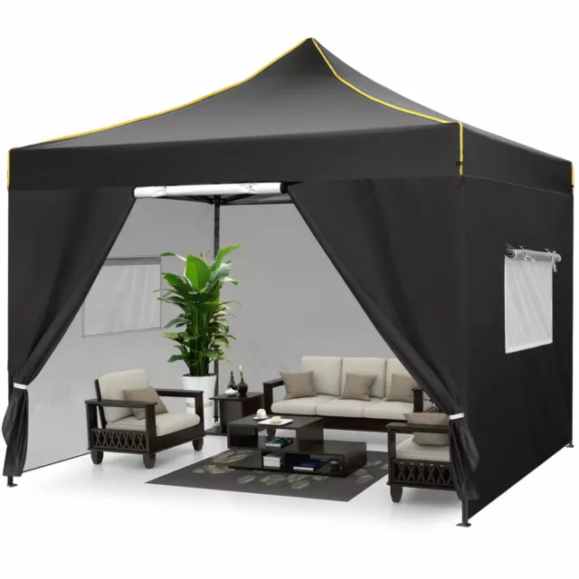 Pavillon 3x3 m Wasserdicht Faltpavillon Pop Up Partyzelt Gartenzelt UV Schutz