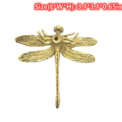 1PC Brass Dragonfly Shape Drawer Knobs Cabinet Kitchen Handle Dresser Pulls