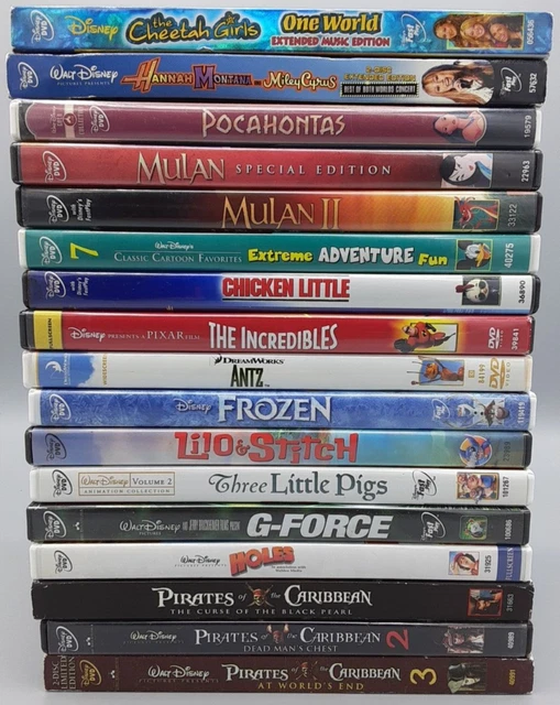 LOT DISNEY PIXAR Dreamworks DVD Movies G-Force Lilo & Stitch Mulan Antz ...