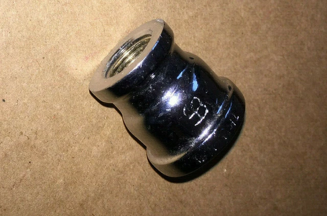 1- NEW Chrome Brass Reducer Coupling  1/2" x  3/8" Fitting Heavy Industrial
