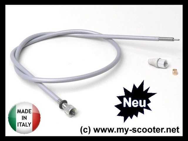 Albero Tachimetro Per NSU Quickly Con VDO – Lunghezza 845 Mm – Colore Grigio
