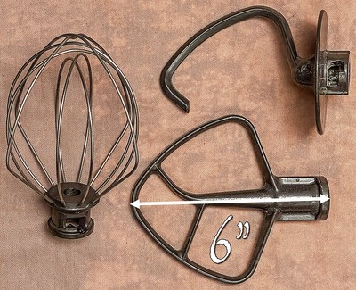 New Other Set of 3 KitchenAid Beater Hook Whisk For Mixers Using 6" High Blades