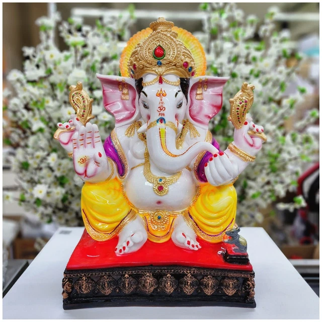 LORD GANESHA STATUE Vinayaka Idol Hindu God Ganesh Figurine Ganpati