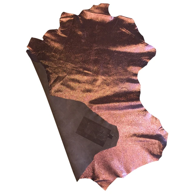 Cuero metálico rosa piel de cordero delgada tela hágalo usted mismo material de encuadernación artesanal