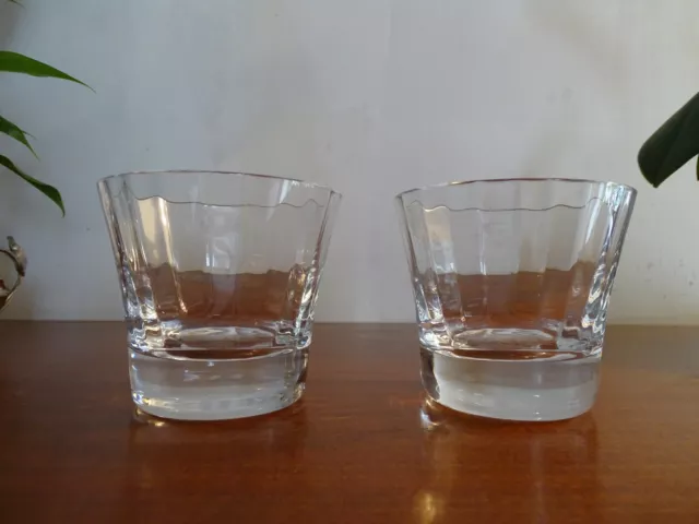 2 verres à whisky cristal de Baccarat modèle Mille nuits - Mathias signés