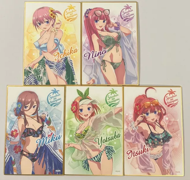 Gotoubun no hanayome movie shikishi full 5 set Quintessential