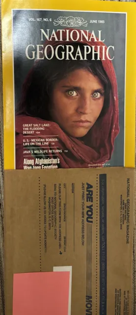 National Geographic Afghan Girl Blue Eyes Rare June 1985 Issue Magazine New VF+