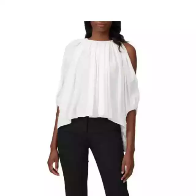 Mugler Cold Shoulder Draped Top 40 Silk Large