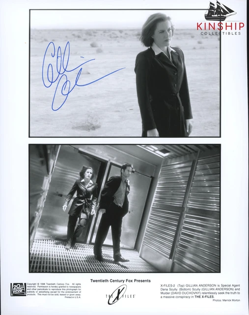 Gillian Anderson signed 8x10 X Files Promo Photo JSA COA Vintage Auto B1265